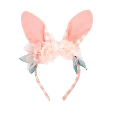Embelished Gingham Bunny Headband
