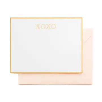 Pink Xoxo Letterpress Notecard Set