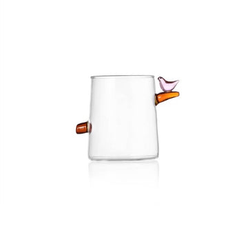 Pink Bird Water Glass - by Ichendorf Milano