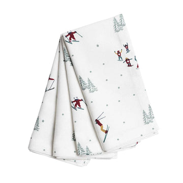 Skiing Napkins - set of 4