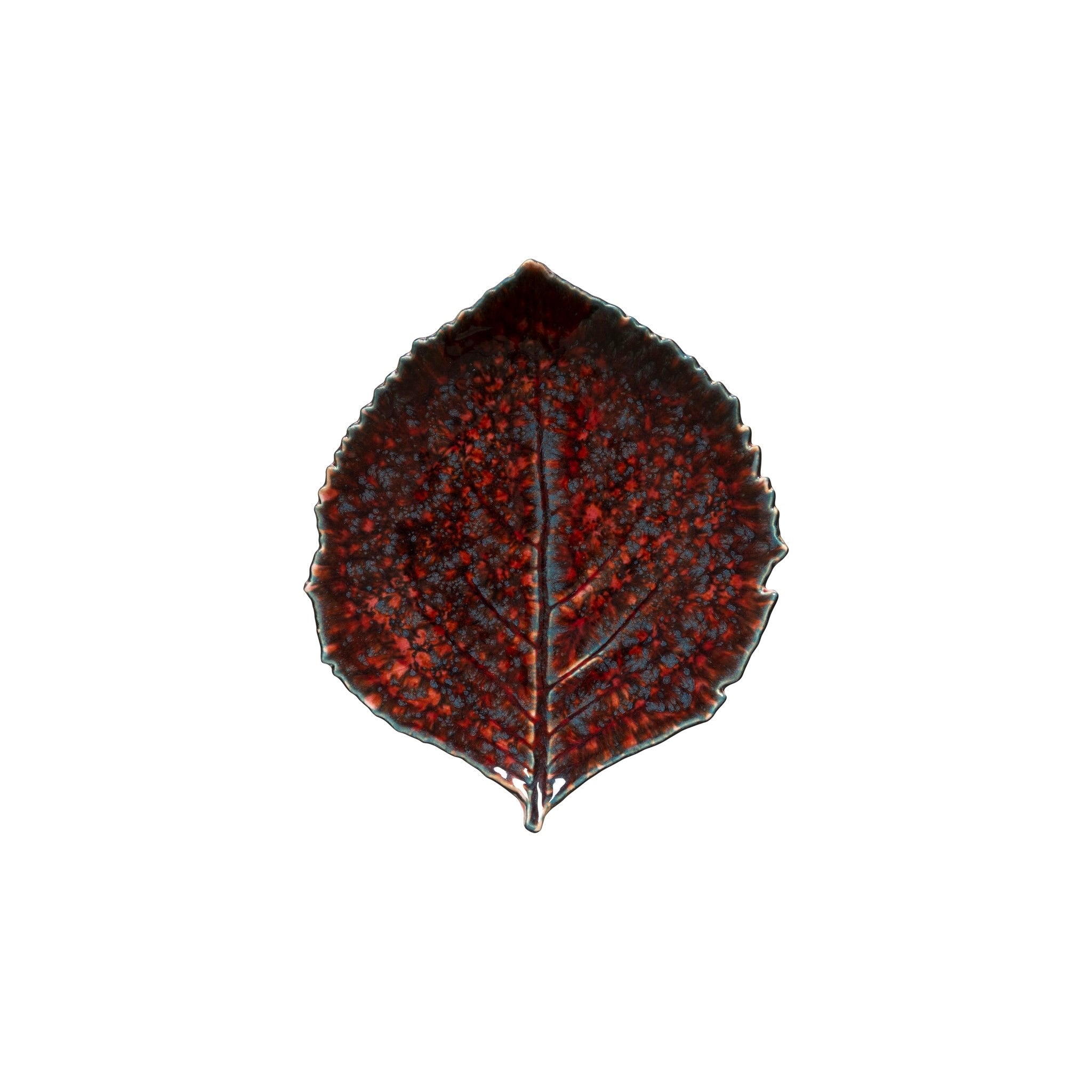 Red Riviera Vigne Hydrangea Leaf Side Plate