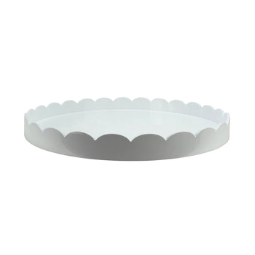 Large White Scalloped Tray by Addison Ross