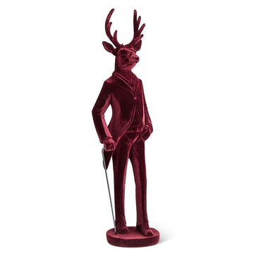 Burgundy Standing Stag - 2 sizes