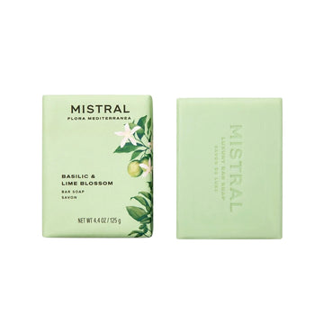 Flora Mediterranea Balsilic + Lime Blossom Bar Soap
