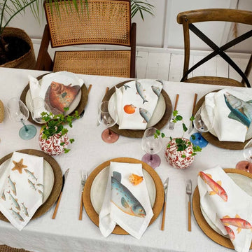 Sea Fish Napkins - set of 2 assorted styles