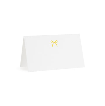 Gold Bow Place Card