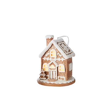 Lighted Single Peak Gingerbread House - XSmall