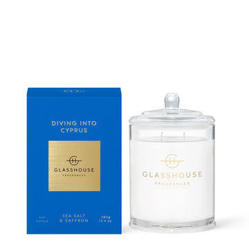 Diving Into Cyprus Scented Candle by Glasshouse