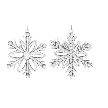 Clear Glass Snowflake