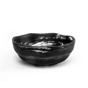 Wavy Collection Black Medium Bowl