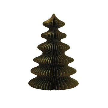 Green with Gold Glitter Paper Folding Honeycomb Tree