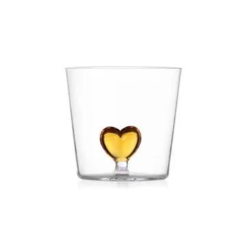 Cuore Yellow Heart Tumbler - by Ichendorf Milano