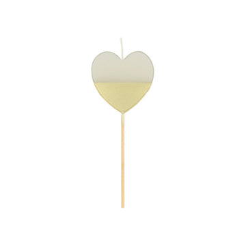 Gold Dipped Heart Candle