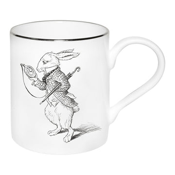 Alice in Wonderland White Rabbit and Pocket Watch Majestic Mug