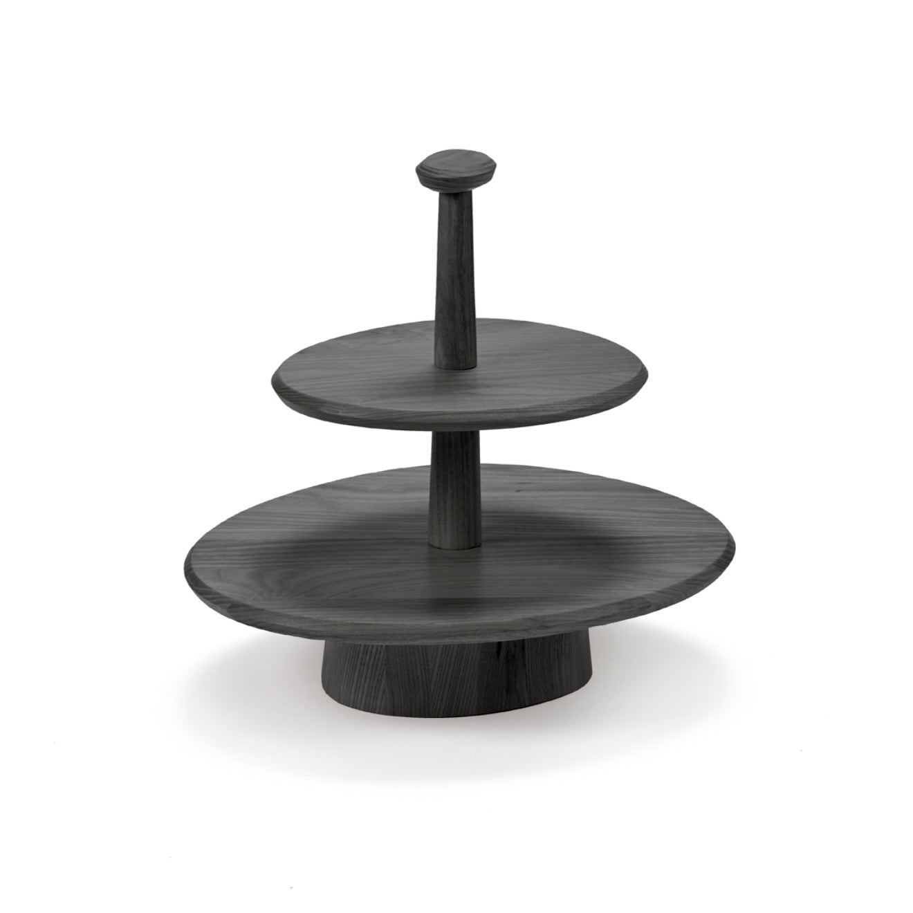 Black Two Tier Dune Cake Stand by Kelly Wearstler