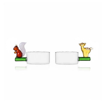 Squirrel + Fawn Tea Light Holder set by Ichendorf Milano