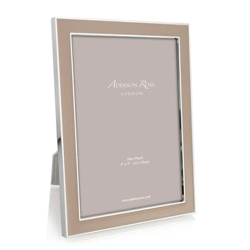 Cappuccino Enamel Silver Trim Picture Frame by Addison Ross