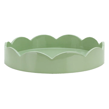 Pale Sage Green Scalloped Tray by Addison Ross - Small