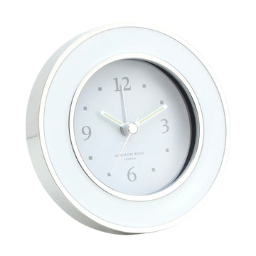 White + Silver Alarm Clock