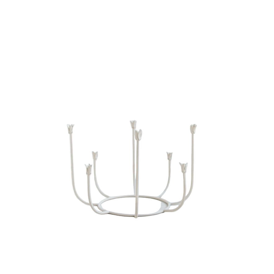 Parchment Beacon Long Stem Candelabra