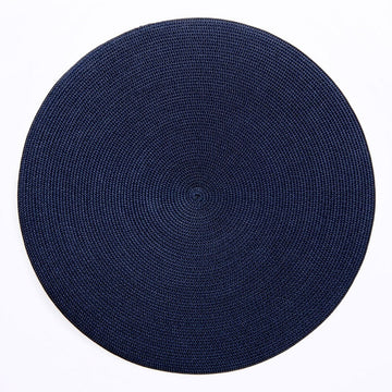 Navy Round Placemat by Deborah Rhodes