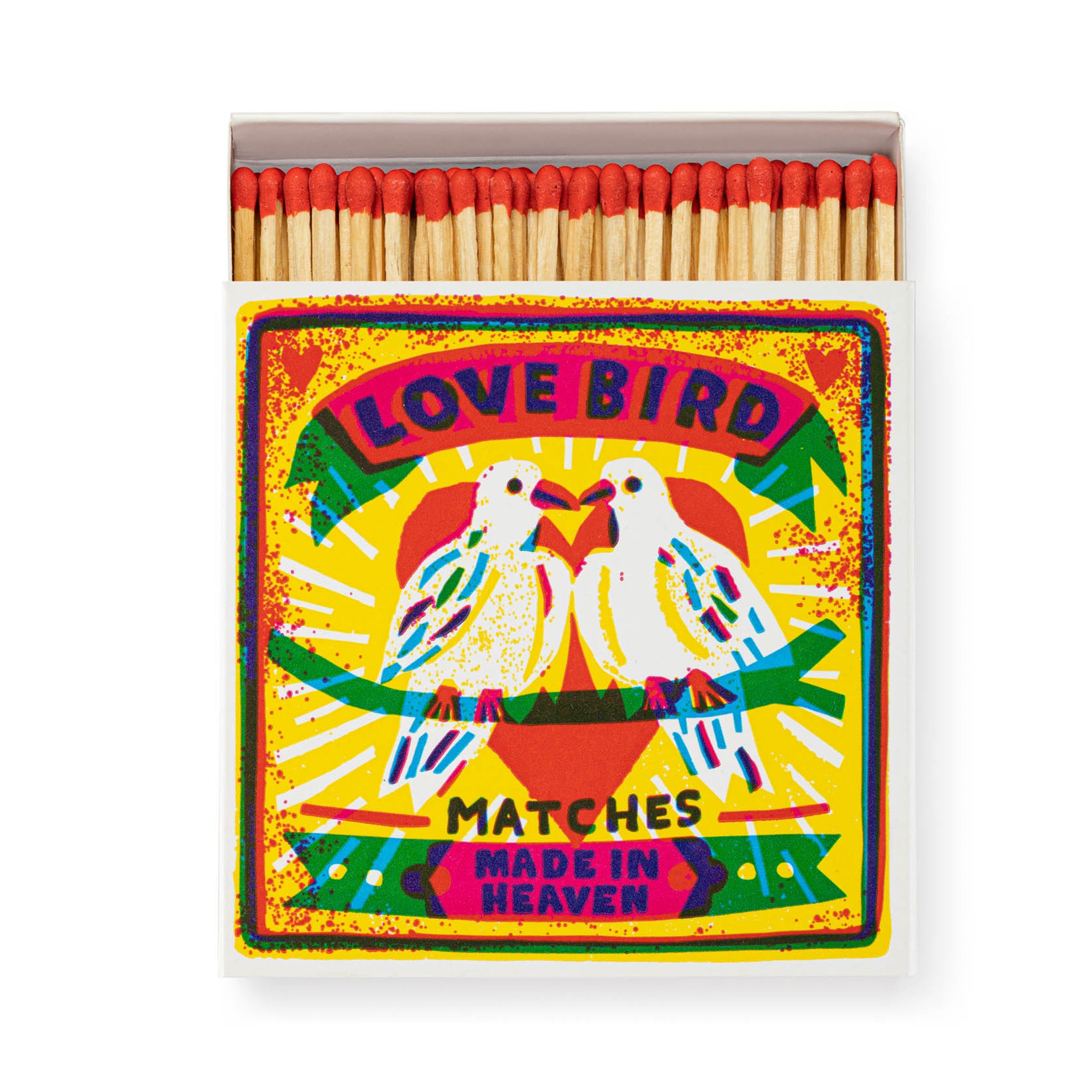 Lovebirds Square Matchbox