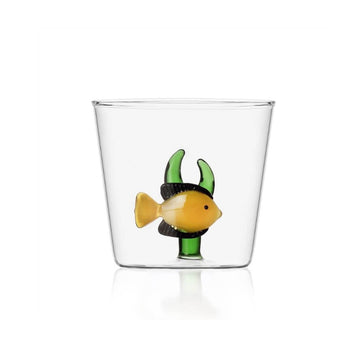 Yellow Fish with Green Seaweed Tumbler - by Ichendorf Milano