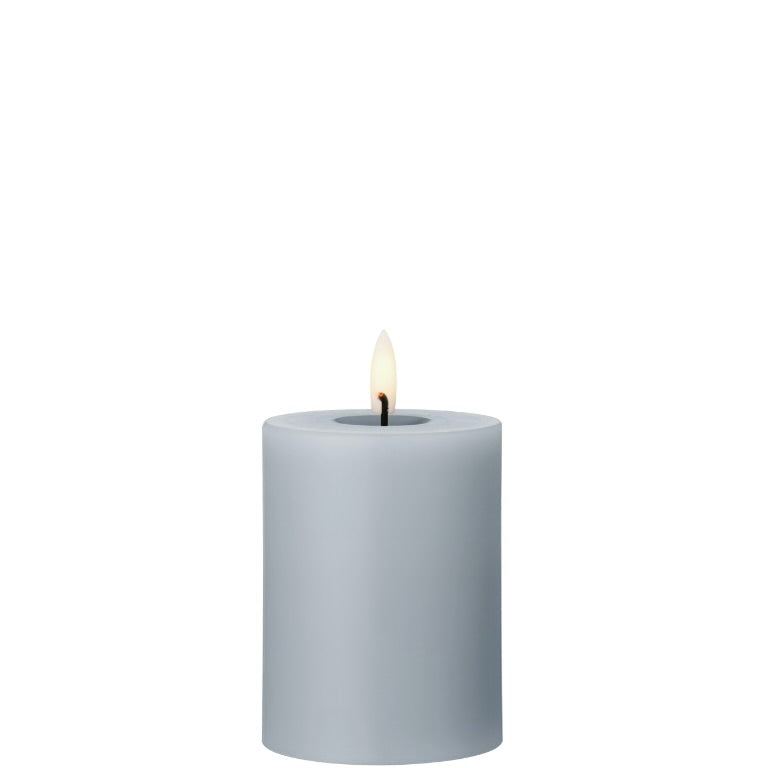 Dusty Blue LED Pillar Candle by Ester + Erik - 3 sizes
