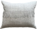 Load image into Gallery viewer, Grey Baby Alpaca Fringed Cushion
