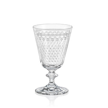 Vintage Etched Red Wine Glass- set of 6