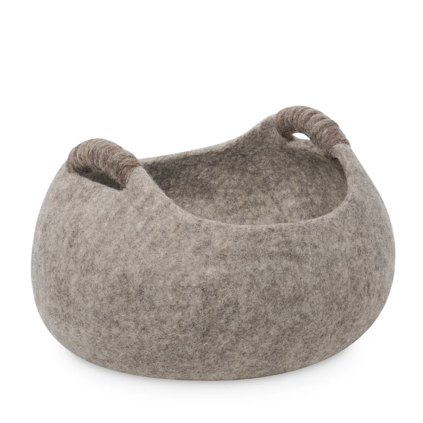 Taupe Wool Felt Basket - 2 sizes