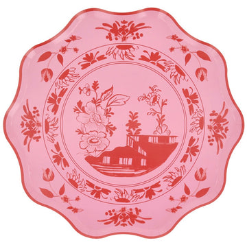 Pink Vintage Botanical Plates - 2 sizes