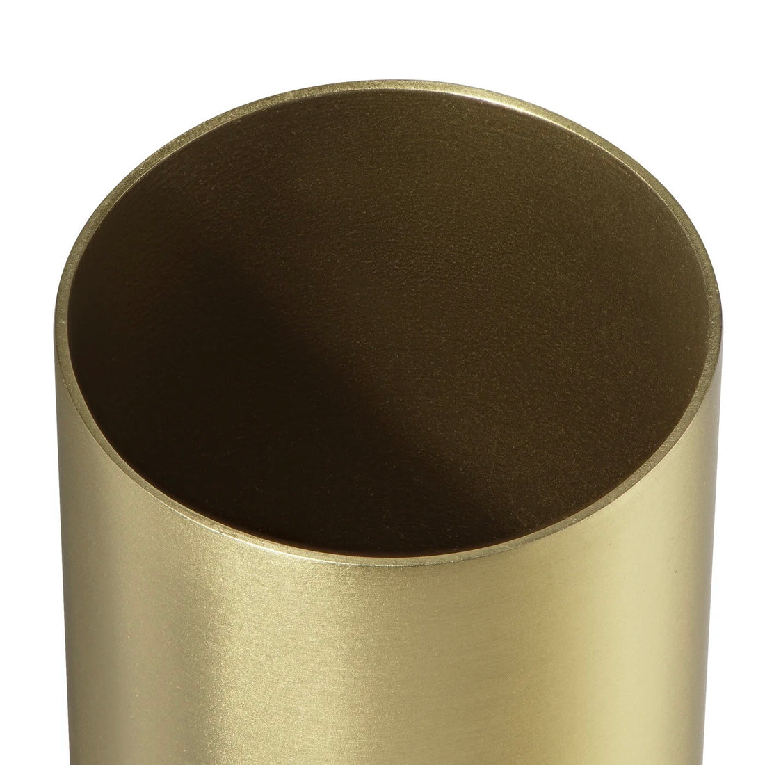 Small Brushed Satin Gold Pipe Vase