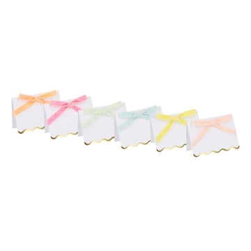 Pastel Velvet Bow Place Cards