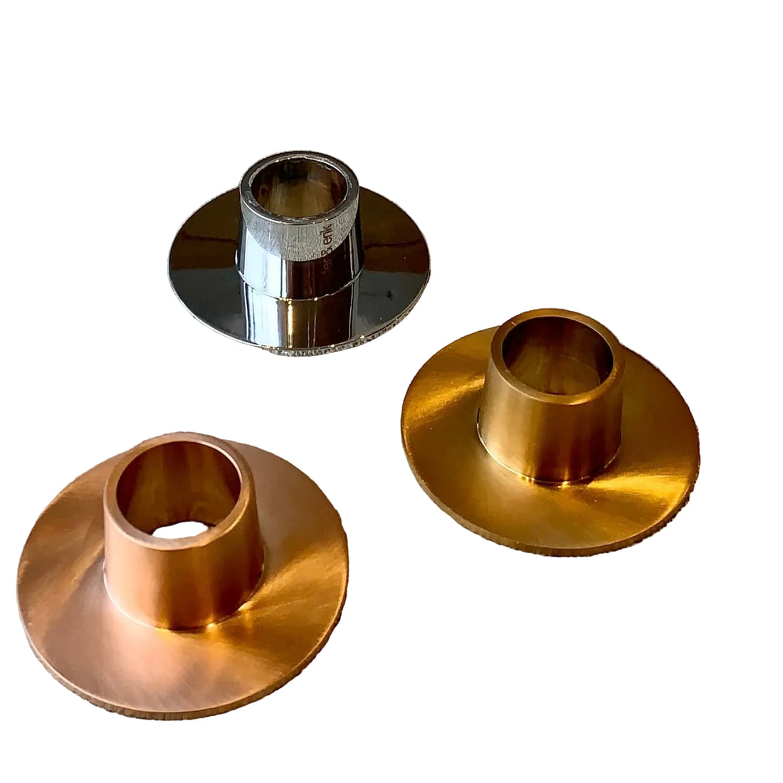 Polished Silver Taper Candle Holders by Ester + Erik
