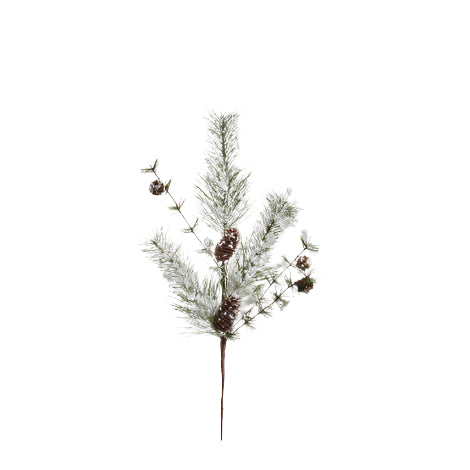 Snowy Pine and Pinecone Branch - Small