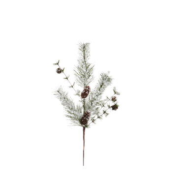 Snowy Pine and Pinecone Branch - Small