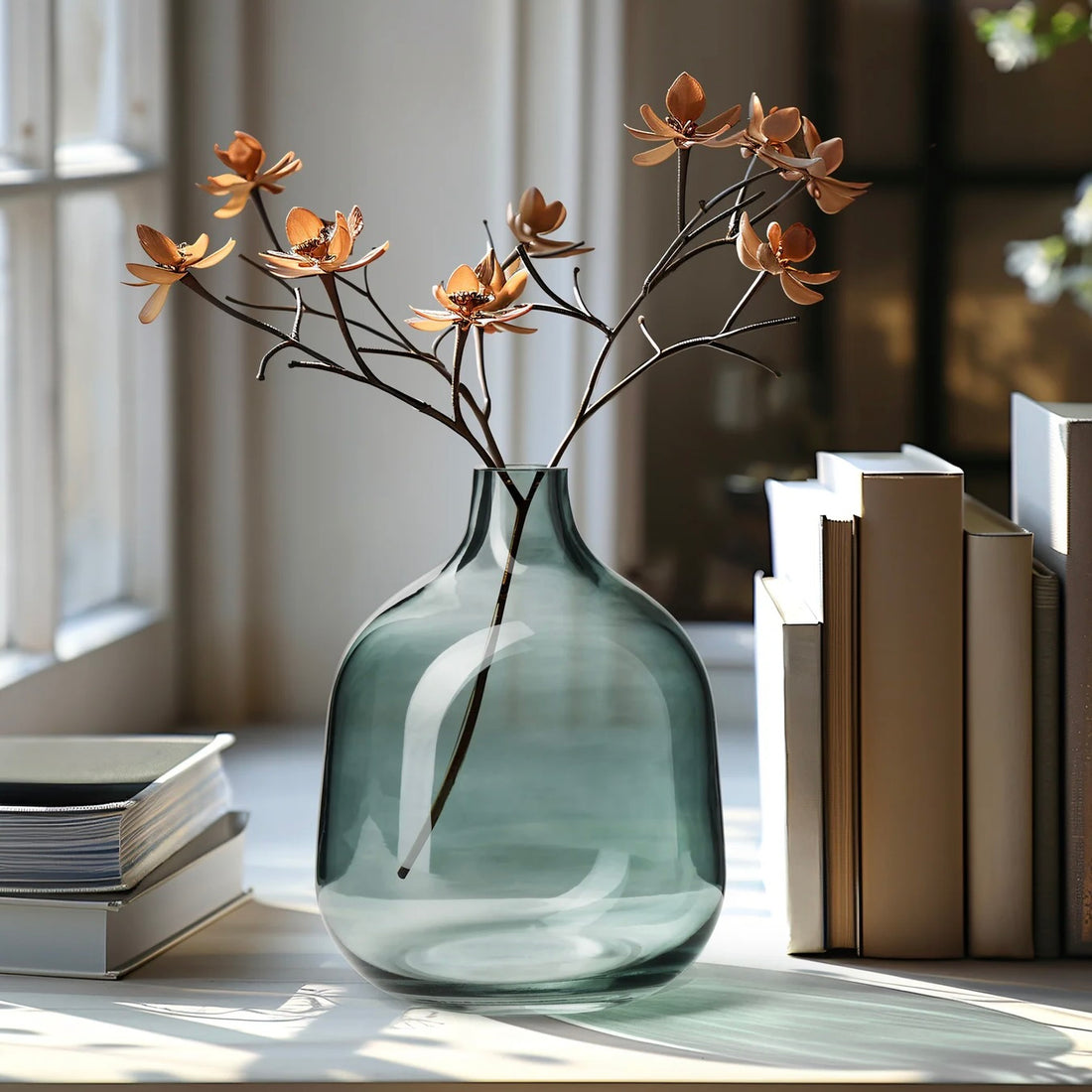 Medium Blue Belle Glass Bud Vase