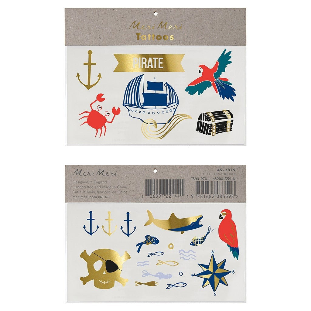 Pirates Tattoos by Meri Meri
