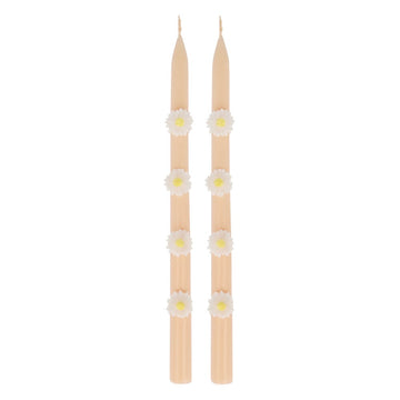 Pink Daisy Taper Candles