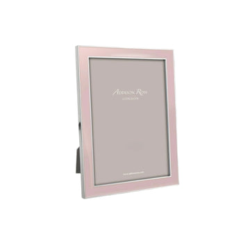 Light Pink Enamel Silver Trimmed Picture Frame by Addison Ross - 2 sizes