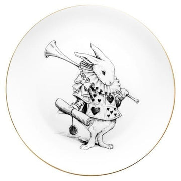 Alice in Wonderland White Rabbit Medium Plate