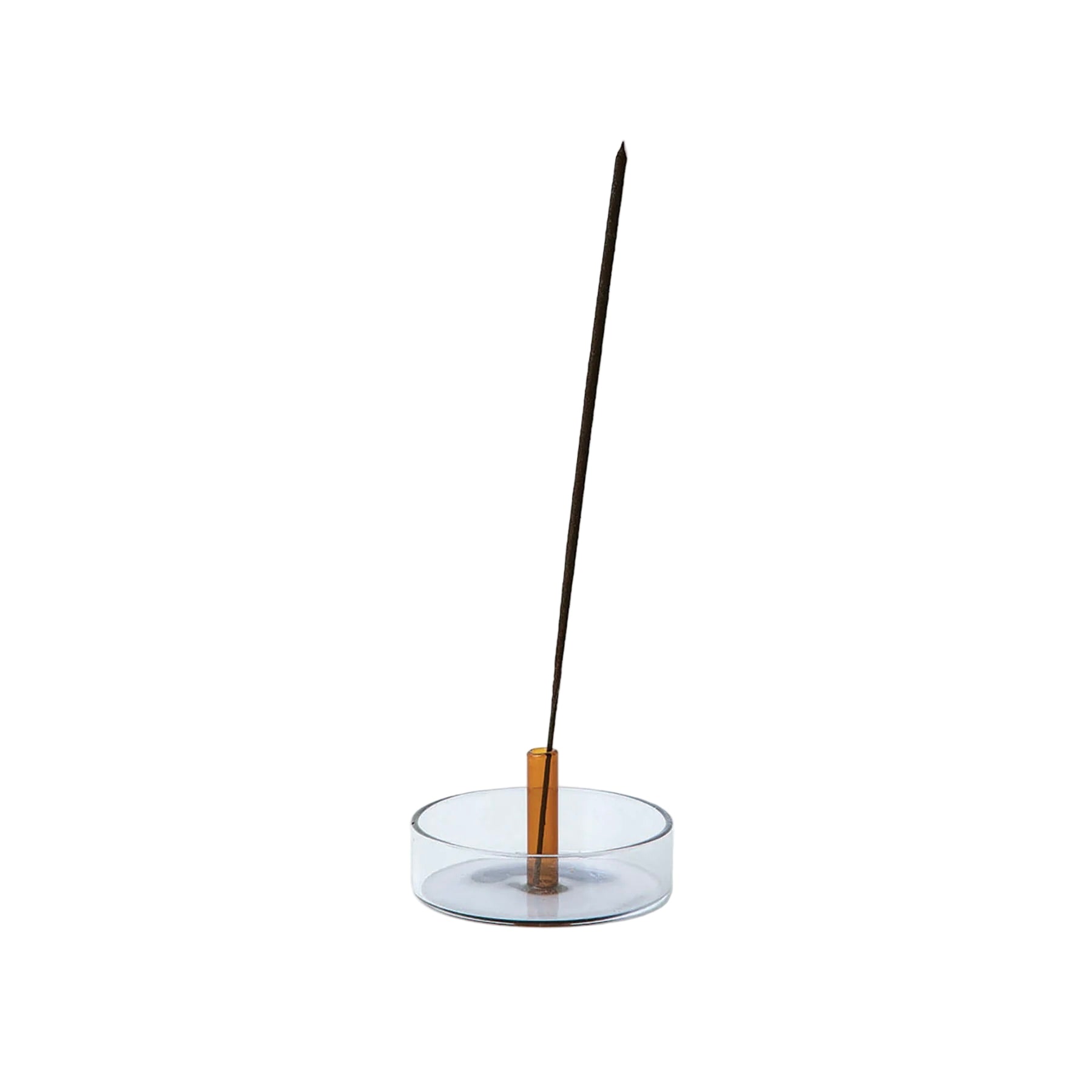 Smoke + Amber Duo Tone Glass Incense Holder