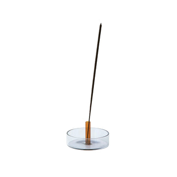 Smoke + Amber Duo Tone Glass Incense Holder