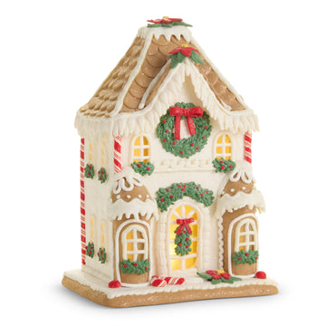 Pointsetta Gingerbread House