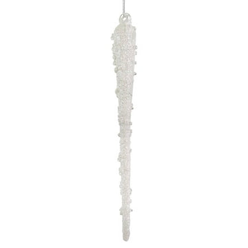 Clear Glass Icicle  Ornament - 3 sizes