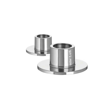 Polished Silver Taper Candle Holders by Ester + Erik