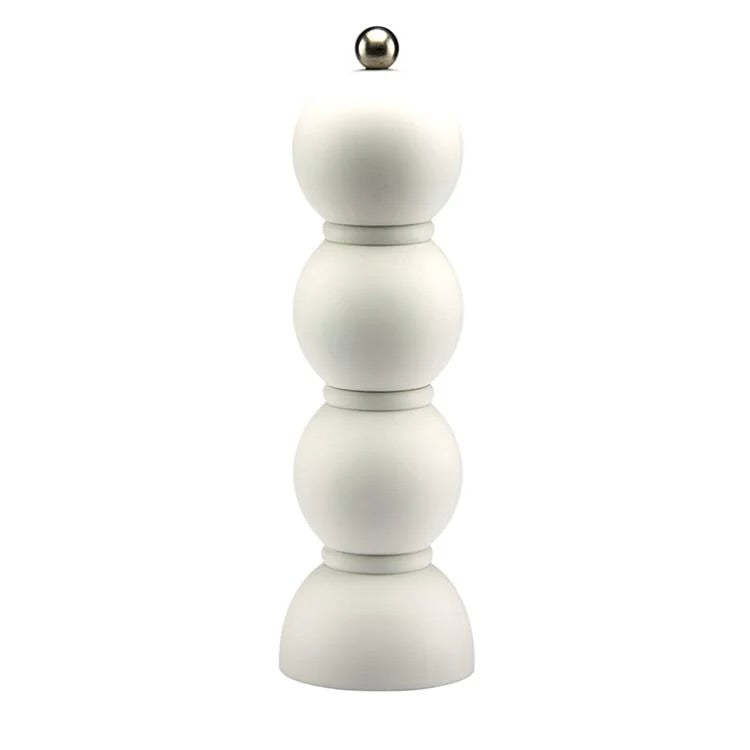 White Scandi Bobbin Salt + Pepper Mill by Addison Ross