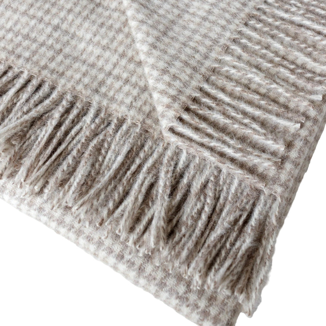 Light  + Dark Oatmeal Plaid Glencoe Throw