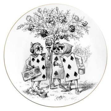 Alice in Wonderland Cards Painting Tree Medium Plate